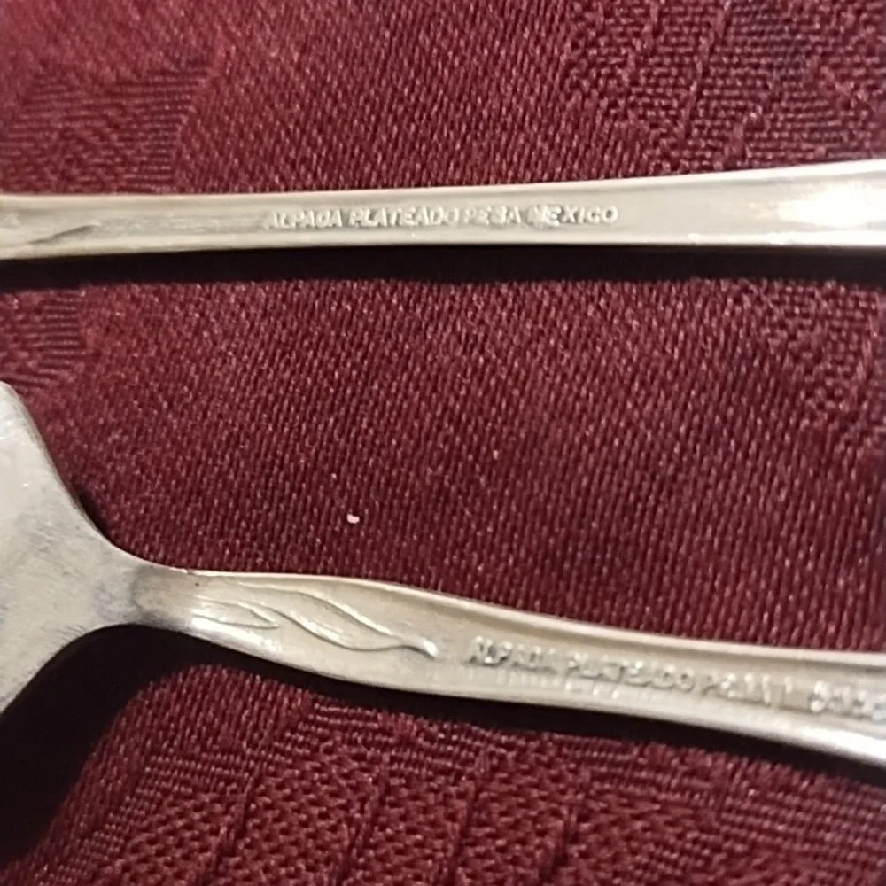 Vintage Child One Set Cutlery. Alpaca Silver Plated.